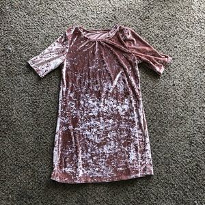 Crushed Velvet T-Shirt Dress